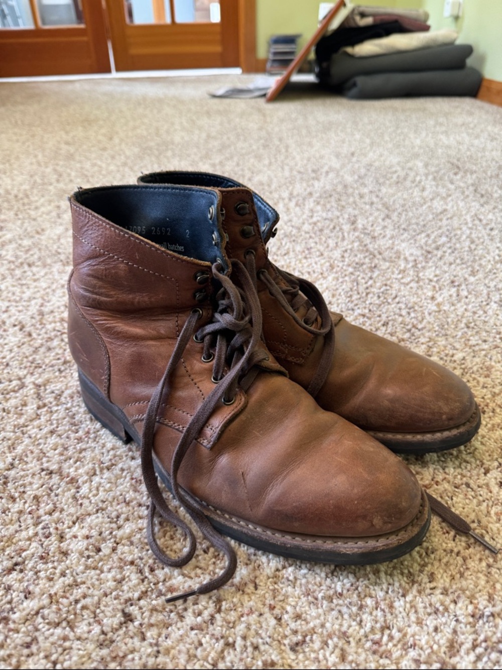 Thursday Boot Company Brown Leather Lace-Up Boots